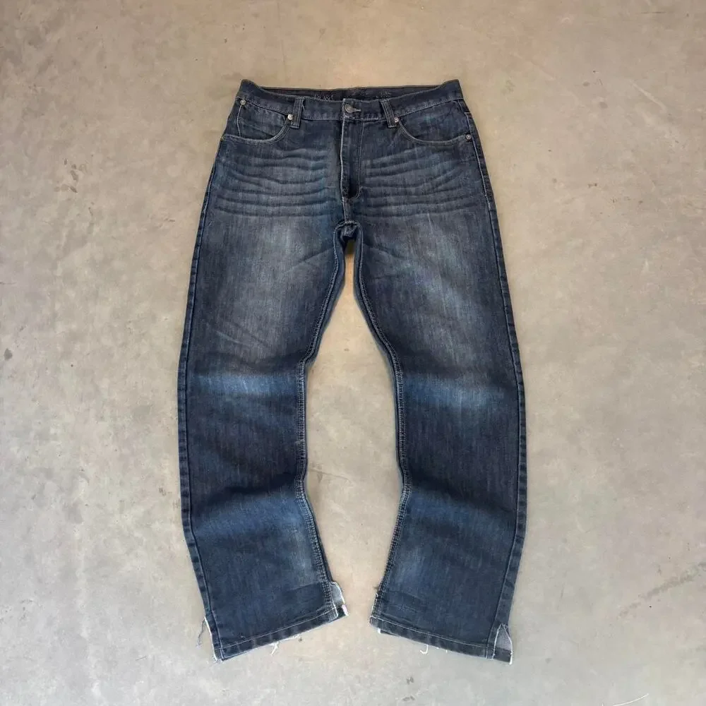 y2k faded washed baggy distressed jeans